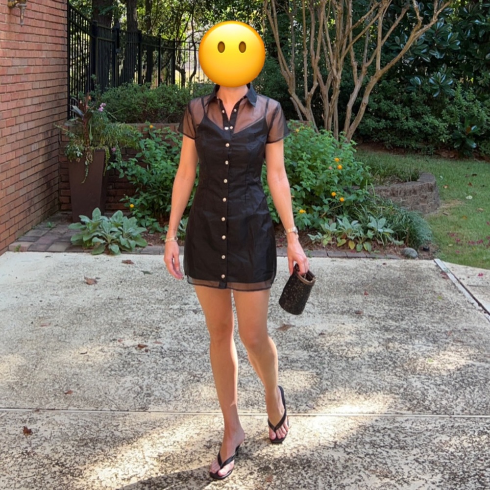 Cute mini LBD. Two layers. Perfect for summer to fall transition.